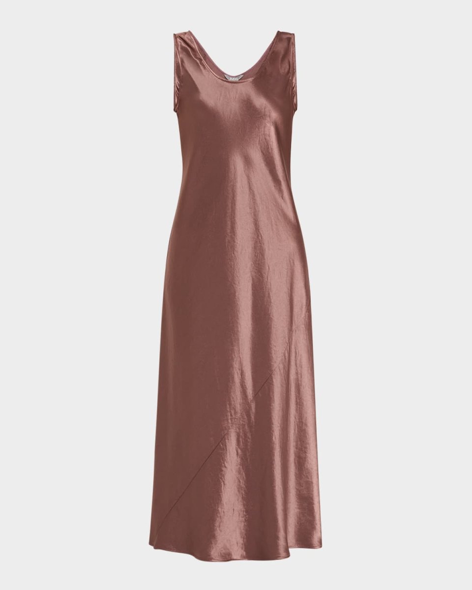 Talete Sleeveless Satin Midi Dress